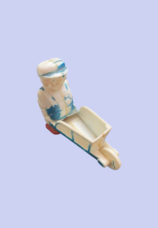 Man with Wheelbarrow/ Cart Ramp Walker By Marx - 1960's