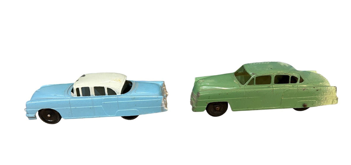 Tootsie Toy Cars-  A Green Chrysler Tootsie Car -  A Two Tone Blue and White Packard - 2 SOLD INDIVIDUALLY
