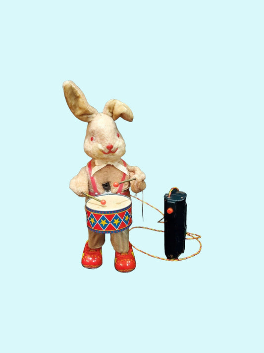 Peter the Drumming Rabbit, Battery Operated Easter , 1950s