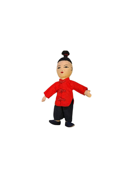 Ada Lum Collectible Cloth Doll - Chinese Woman Doll- Handmade Cloth Doll - 1950s Cloth Doll