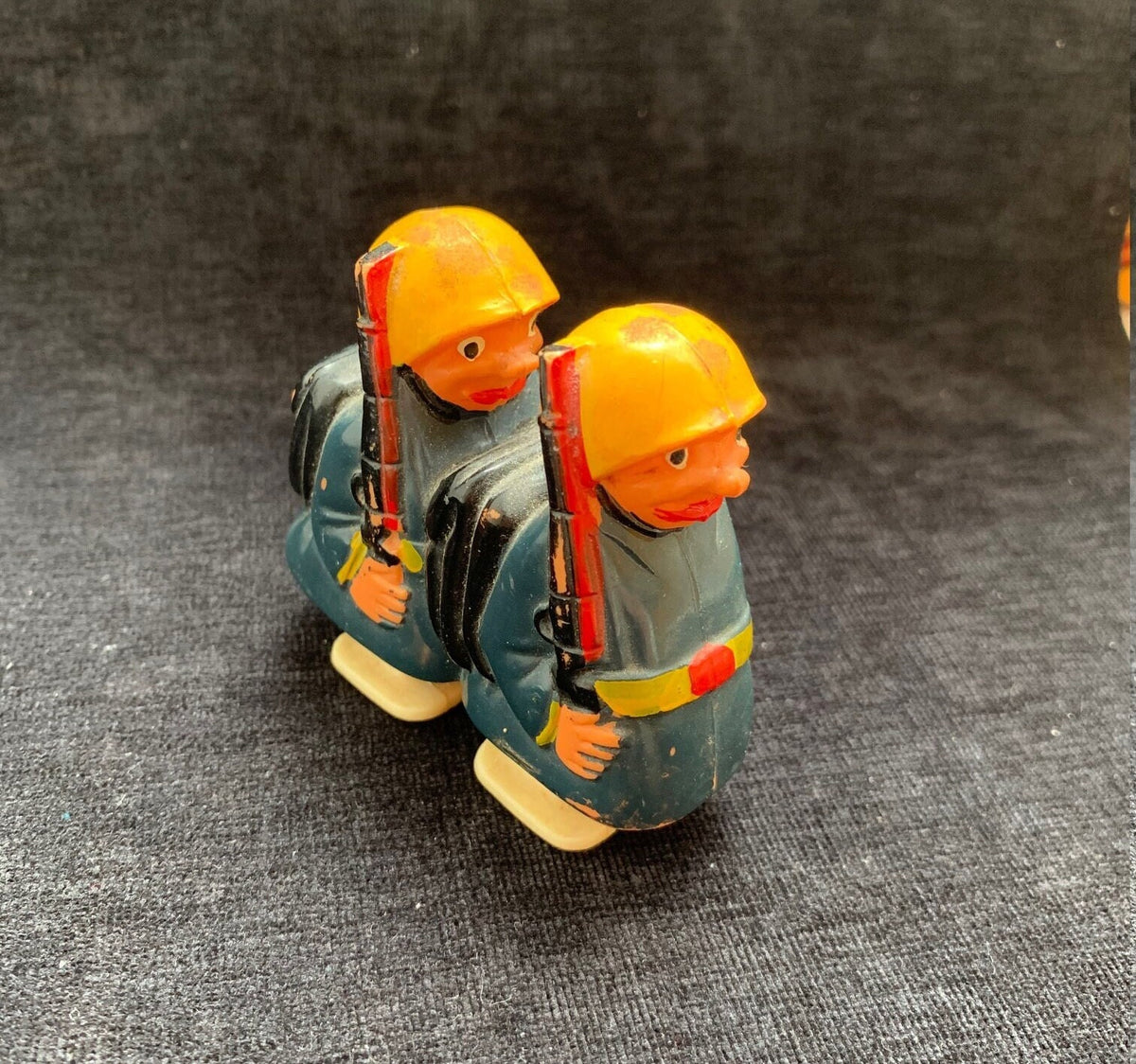Pair of Soldiers Ramp Walker "Hap and Hop" Marx Toy 1960's