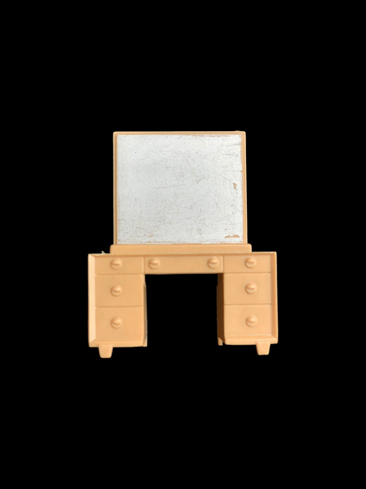 Dollhouse Beige Bedroom Vanity 1950s