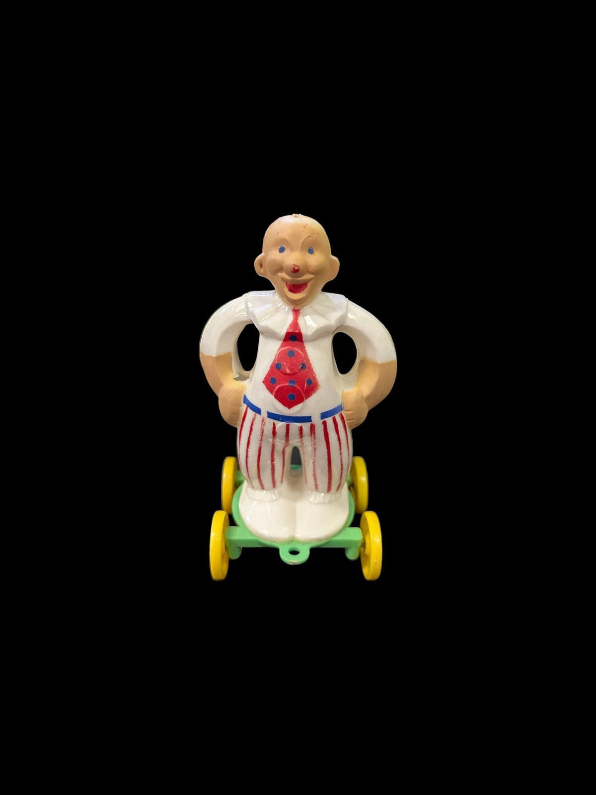 Rosen Rosbro War II Patriotic - Very RARE Character - Zook the Clown  Plastic Mold as base - Pull Toy Candy Container- Armistice Day Toy?