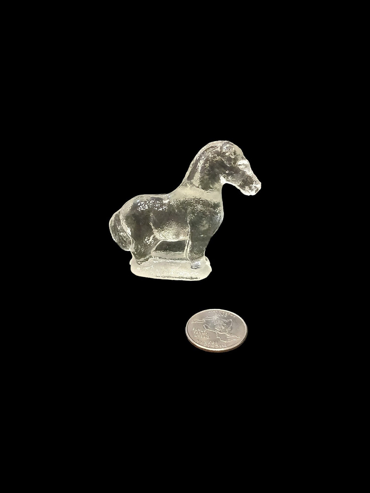 Wonderful Miniature Glass Horse Figurine - Horse Statue made of Glass -Chipped ears