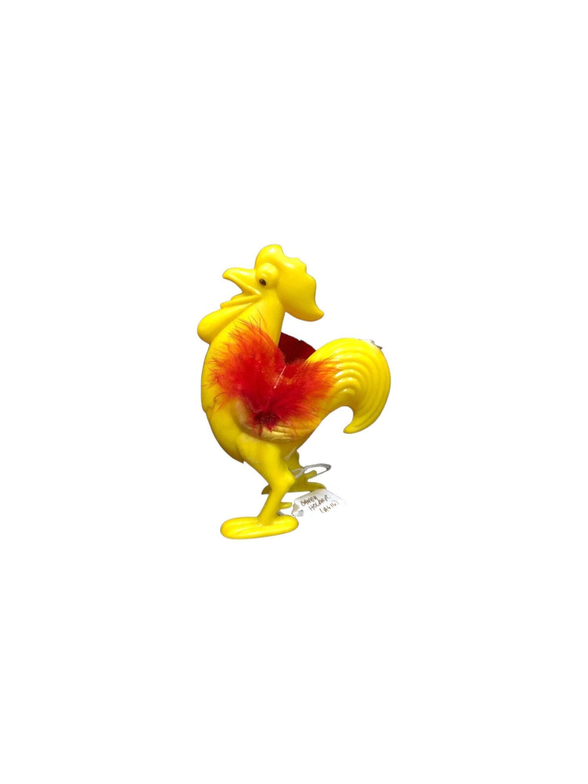 Rosen Plastic Rooster with Feathers vintage 1950's