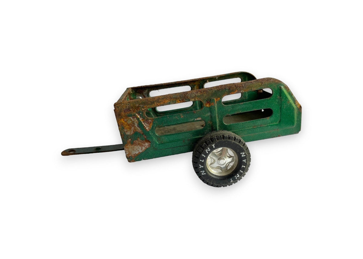 Nylint Trailer - Green  Metal Farm Utility Trailer - Pull Behind Truck Trailer - Metal 2 Wheel Trailer