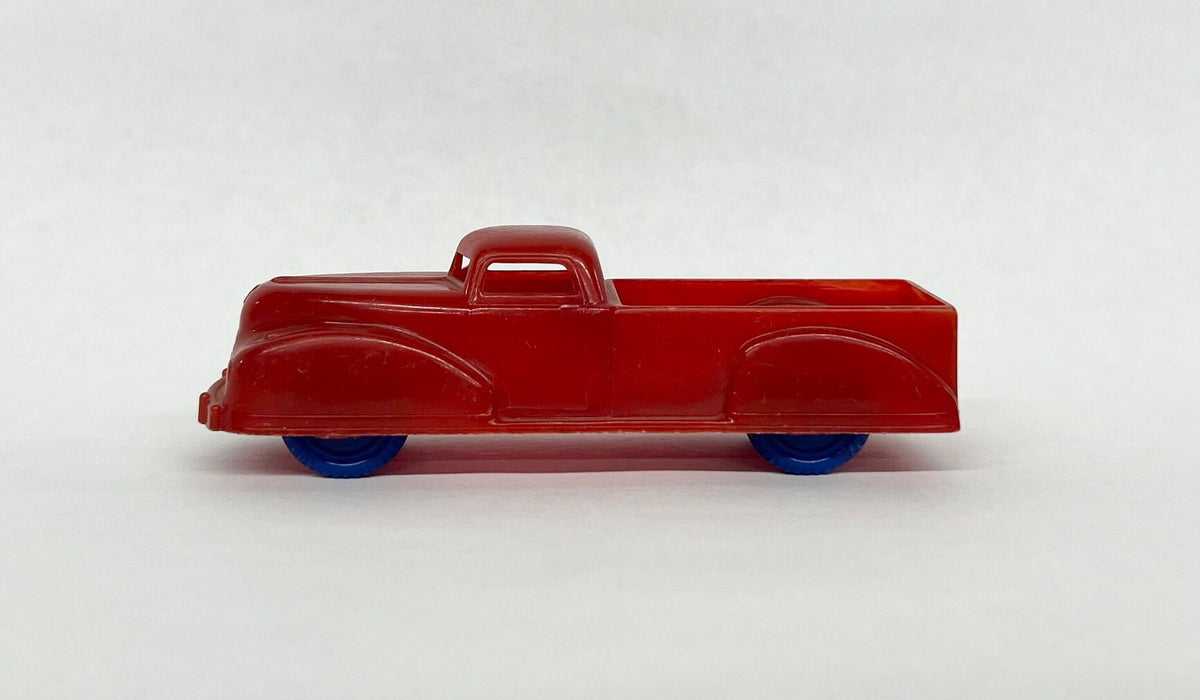 Renwal Red Pickup No. 62 - RED Truck Blue Wheels- 1950s- Made in USA