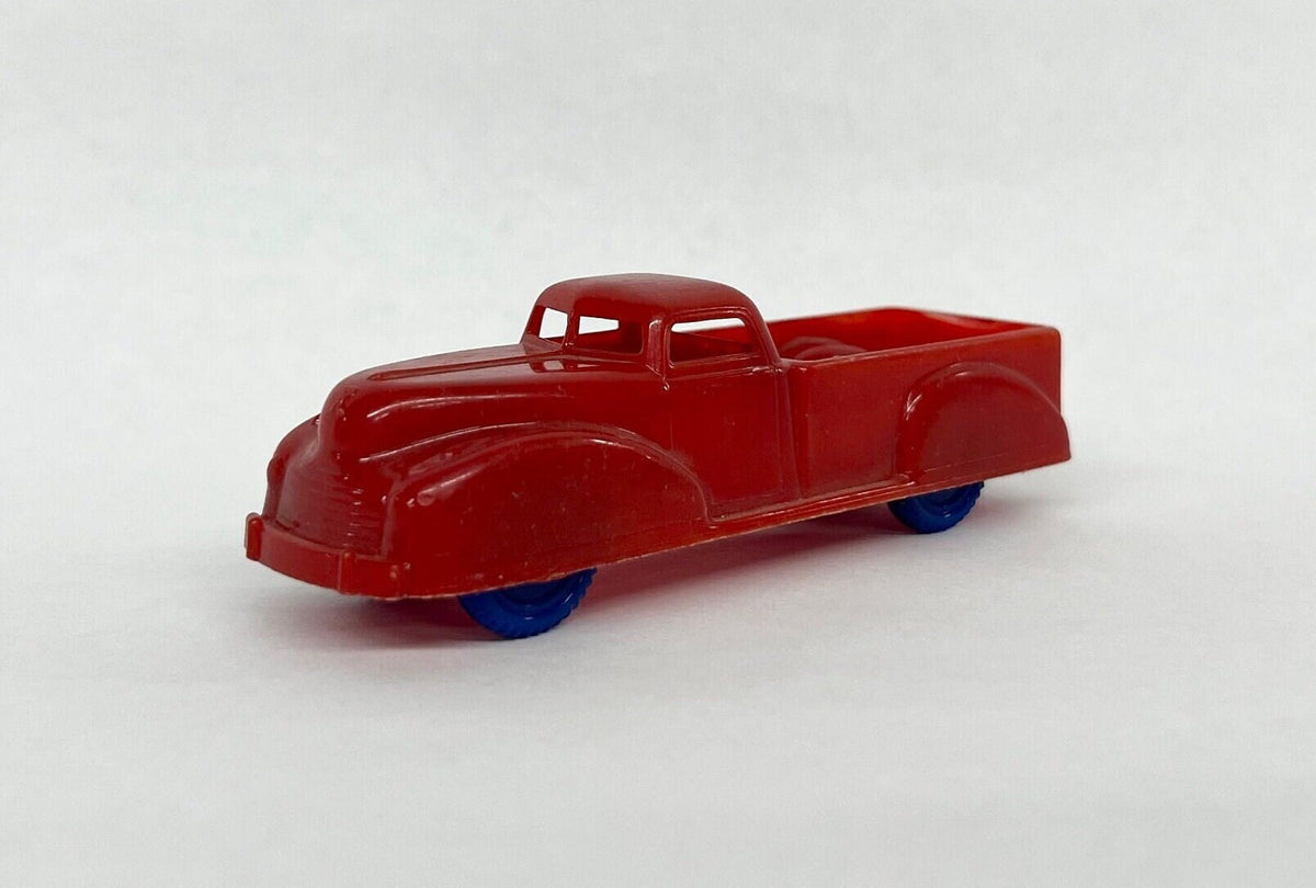 Renwal Red Pickup No. 62 - RED Truck Blue Wheels- 1950s- Made in USA