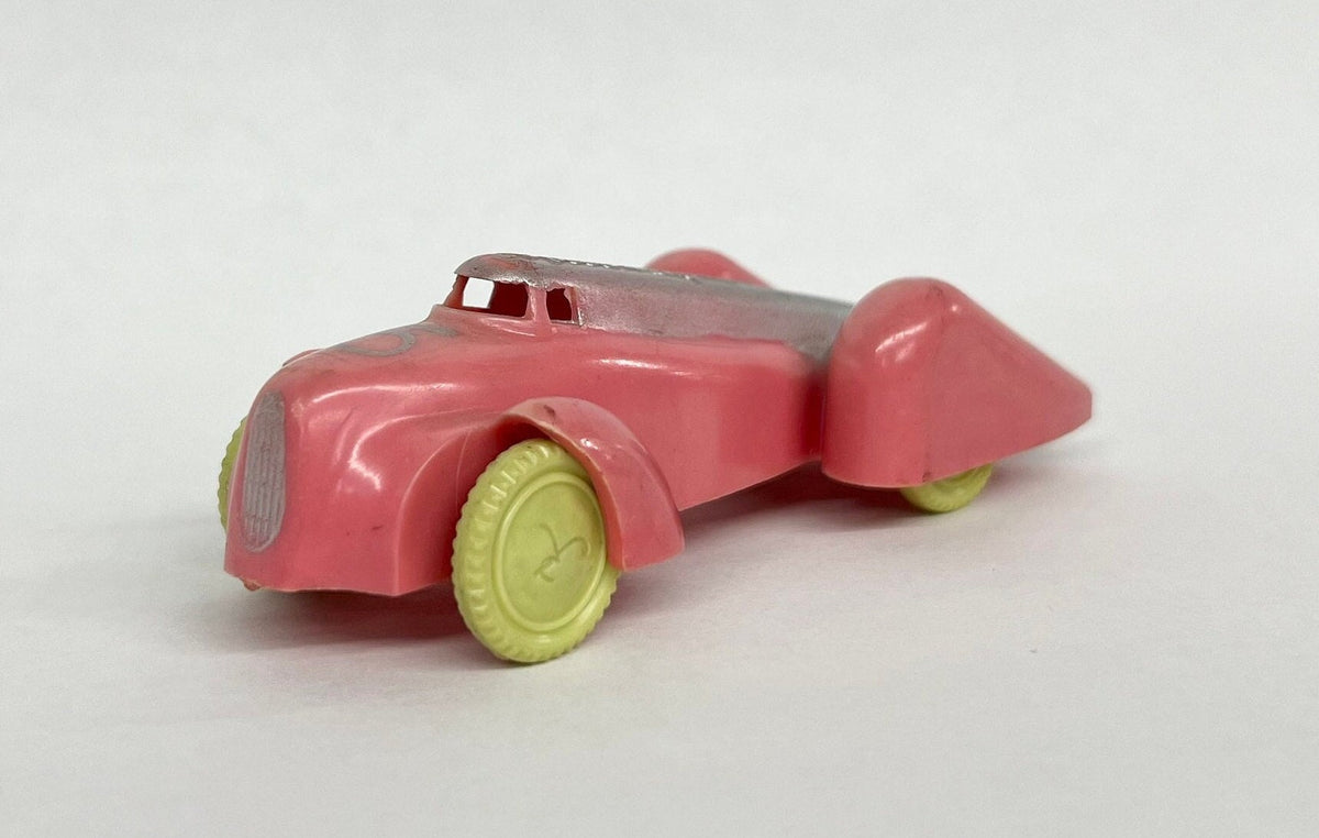 Renwal Speed King 88 Pink And Silver Roadster Toy Car Number 5 - Original Paint And Tires