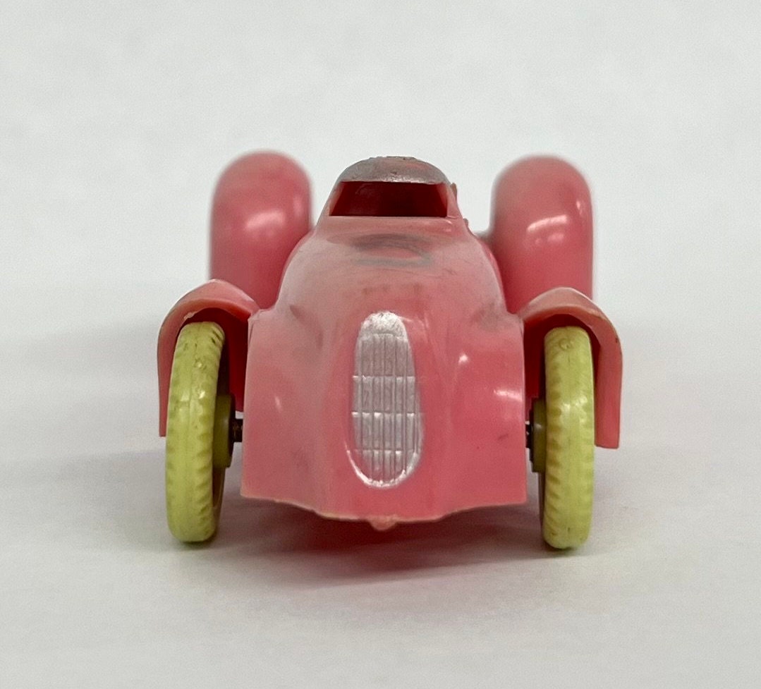 Renwal Speed King 88 Pink And Silver Roadster Toy Car Number 5 - Original Paint And Tires