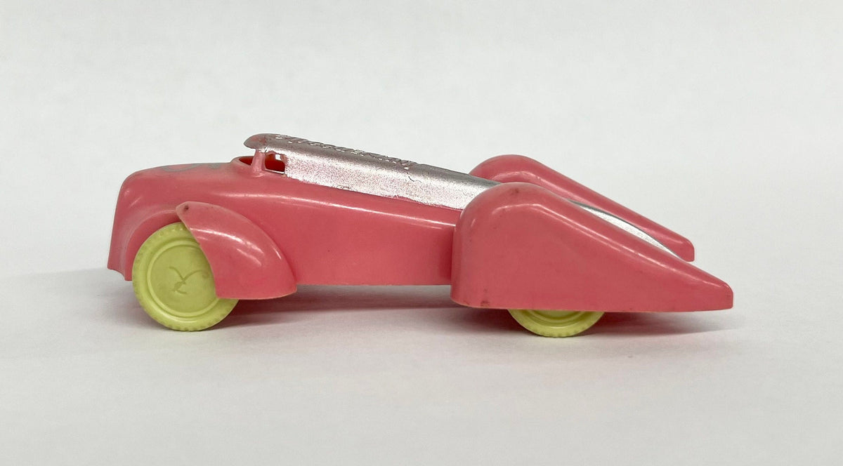 Renwal Speed King 88 Pink And Silver Roadster Toy Car Number 5 - Original Paint And Tires