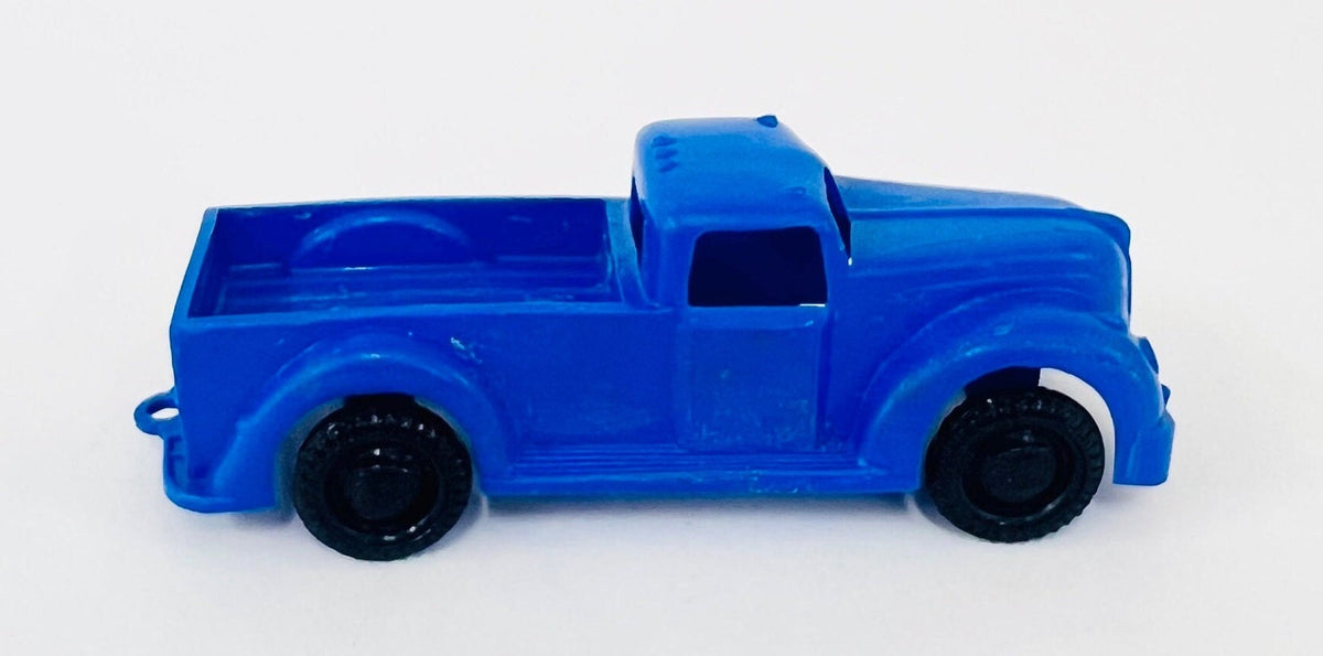 Ideal Toy Pickup Truck - Plastic Blue Pickup - Made in the USA -  I -392 No.3 - 1940 Ford Pickup Truck original tires