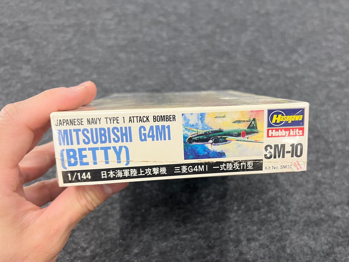 MITSUBISHI G4M1 Betty - Japanese Navy Type I Attack Bomber - Hasegawa Hobby Kits  SM -10 - 1/144 - Kit made in Japan, in original wrapper