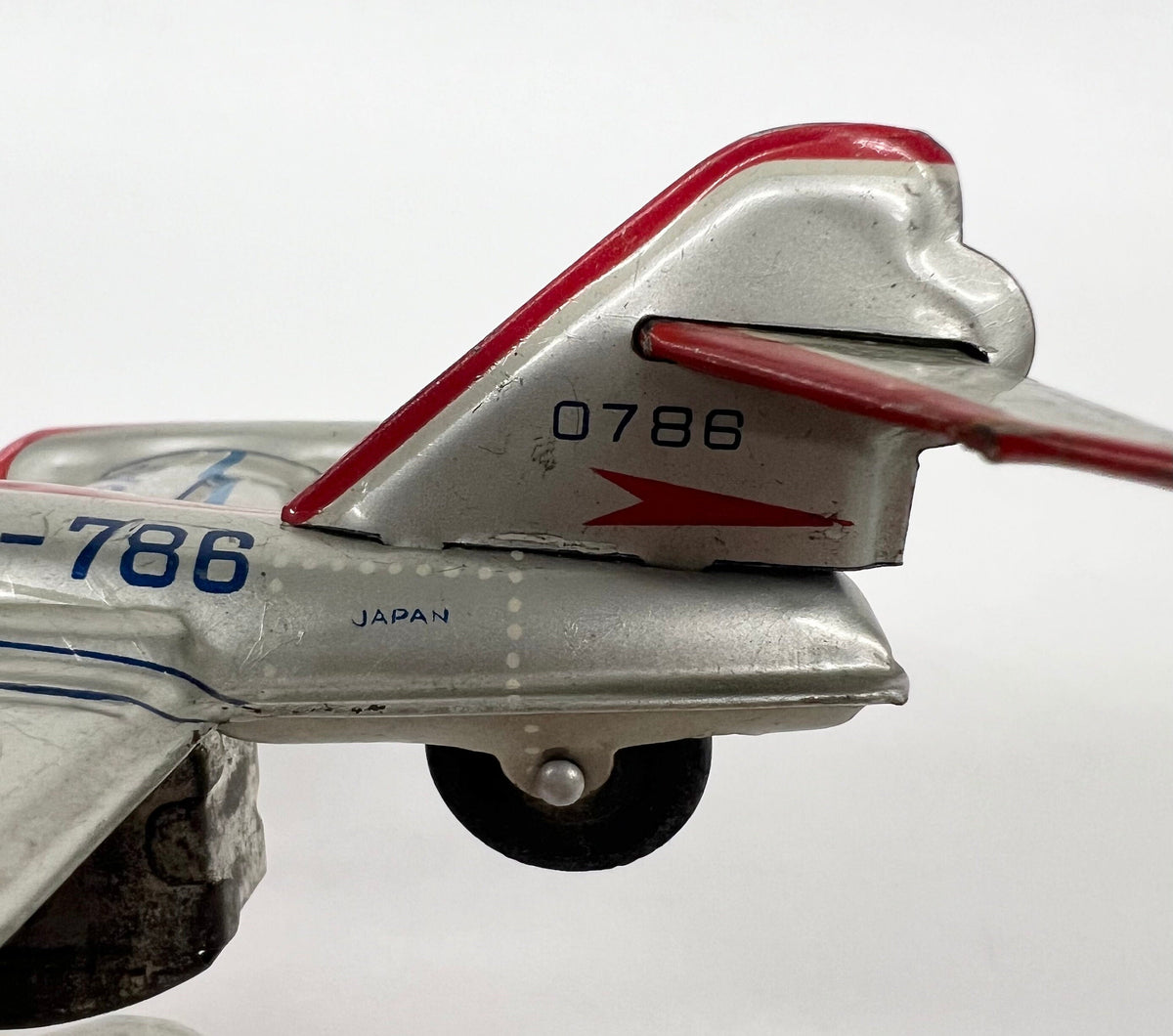US Air Force Jet FG-786 -  Tin Litho 1950's Friction Toy Jet - Tin Litho plane - Made in Japan - Friction works - all original parts