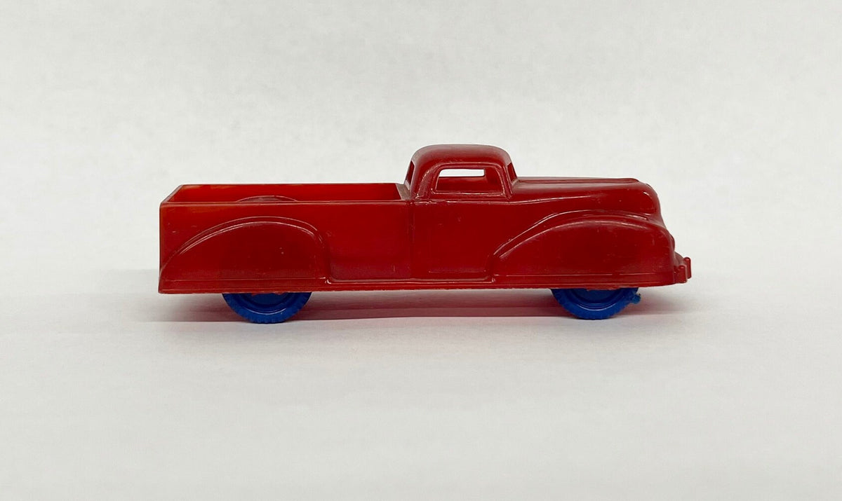 Renwal Red Pickup No. 62 - RED Truck Blue Wheels- 1950s- Made in USA