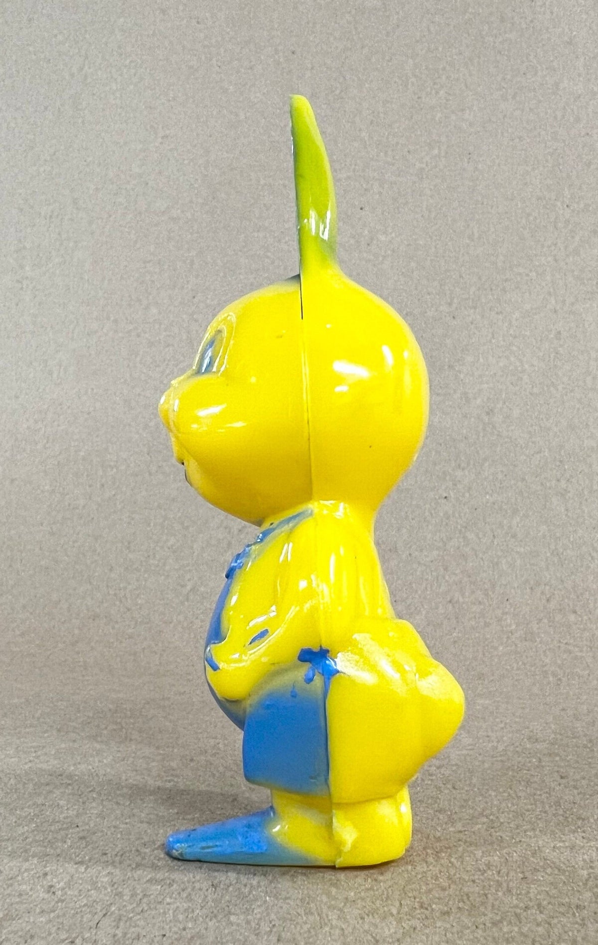 Irwin Plastic Yellow Easter Bunny with Blue Overalls- Irwin Toys for Easter - Cute Bunny with Big Teeth