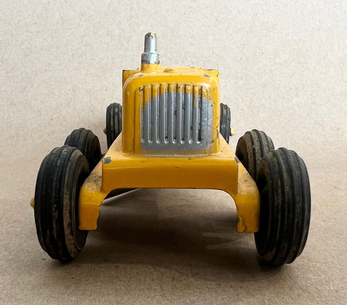 Yellow  Snow and Pavement Scraper-Road Grader- Tootsie Toy- 1950's-  Original Paint And Tires - Chicago 24 - Rare find!