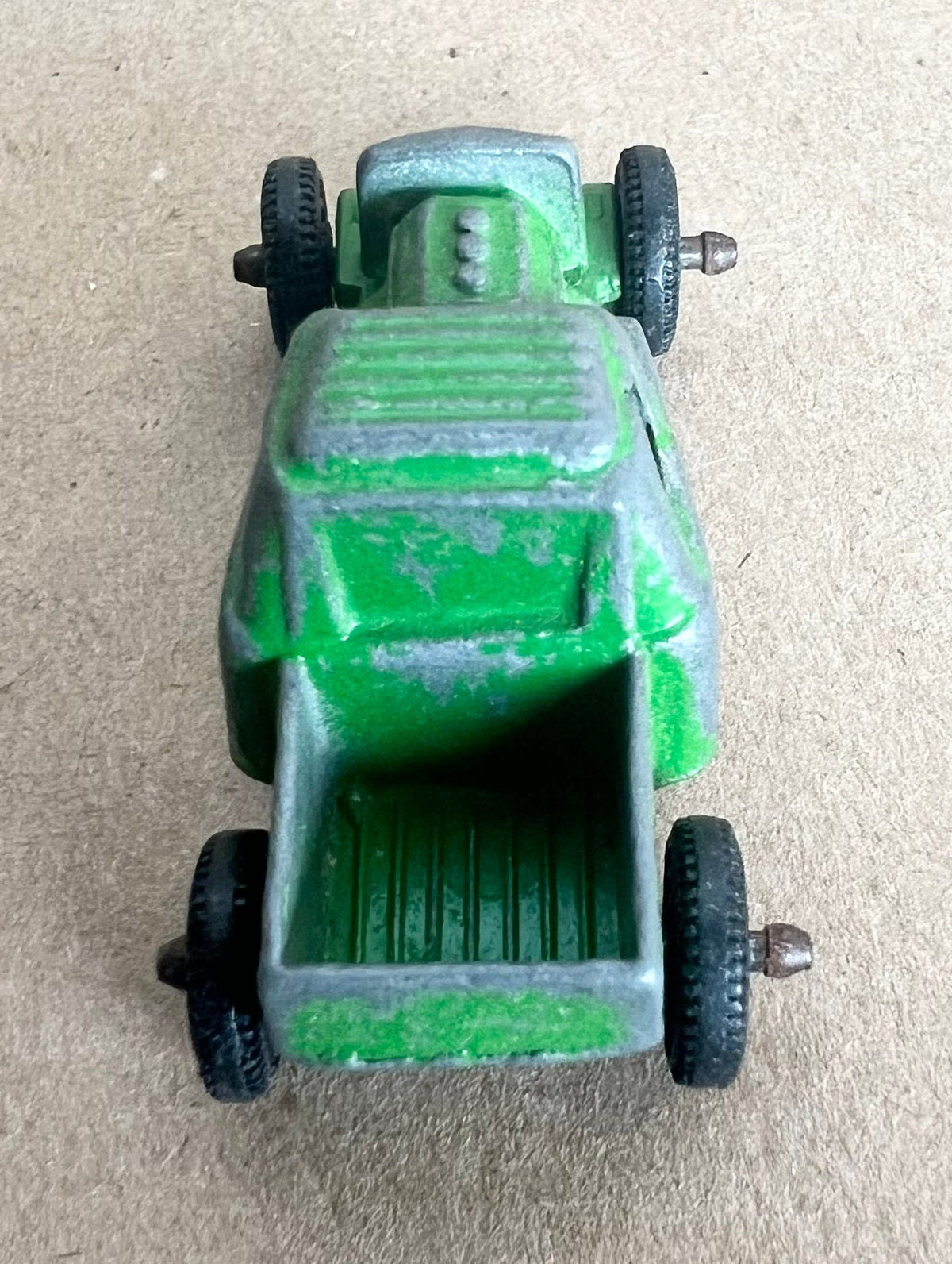 1930's Tootsie Toy Green Pickup Truck -1950 Toostie Toy Blue Hot Rod - Toosie Toy Roadsters Original Paint and Tires