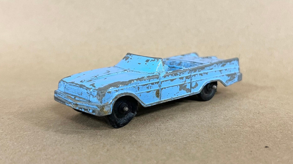 1967 Light Blue Tootsie Toy Chrysler Convertible - Original Paint and Tires