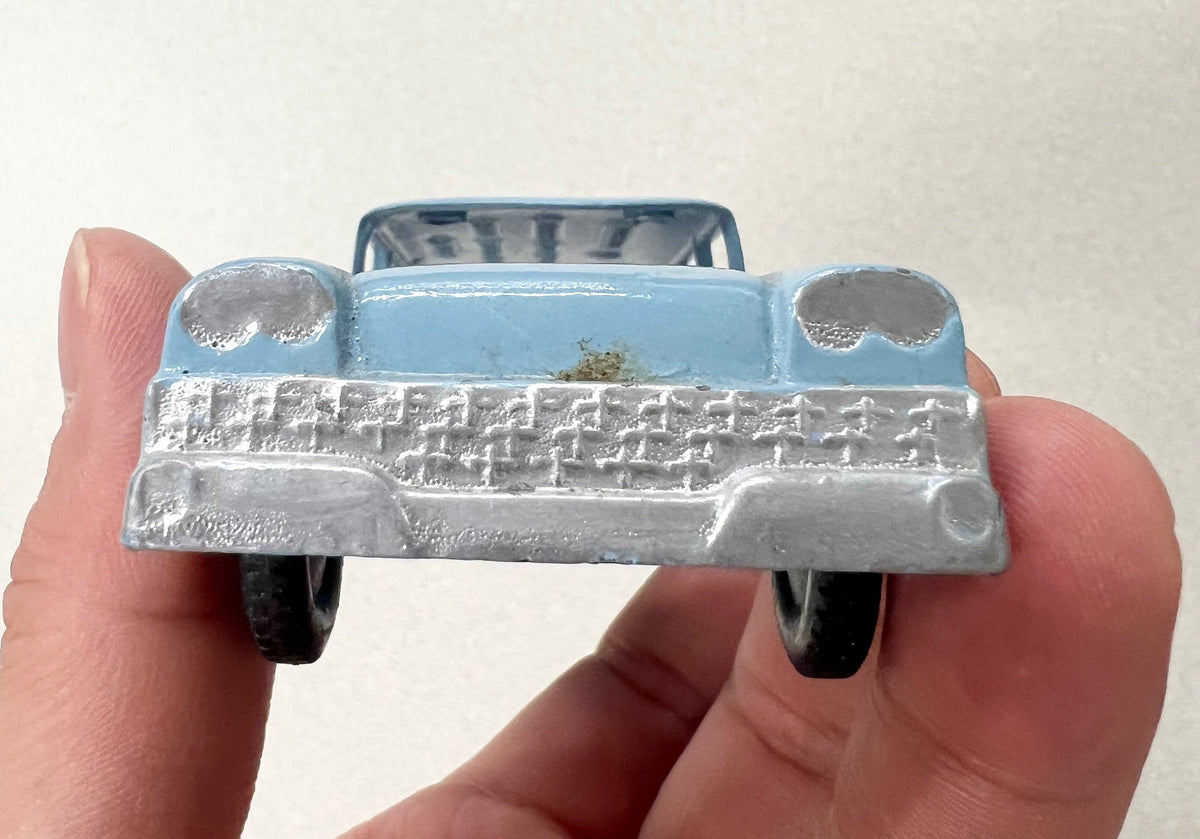 Ford Country Sedan #24- Light Blue Paint - Vintage Station Wagon - Original Paint on the Boat Trailer-Tootsie Toy Tires, Nice Display Piece
