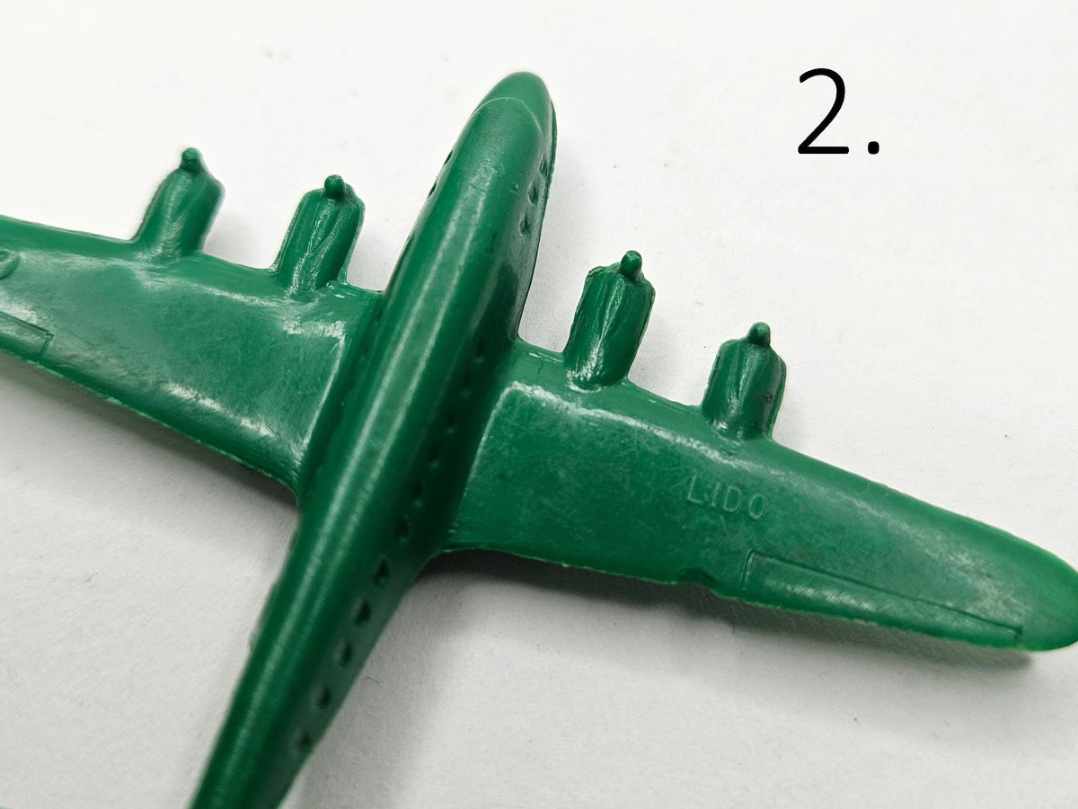 Hard Plastic Toy Planes- Yellow USAF and Green Lido C-69 - Two Sold Individually
