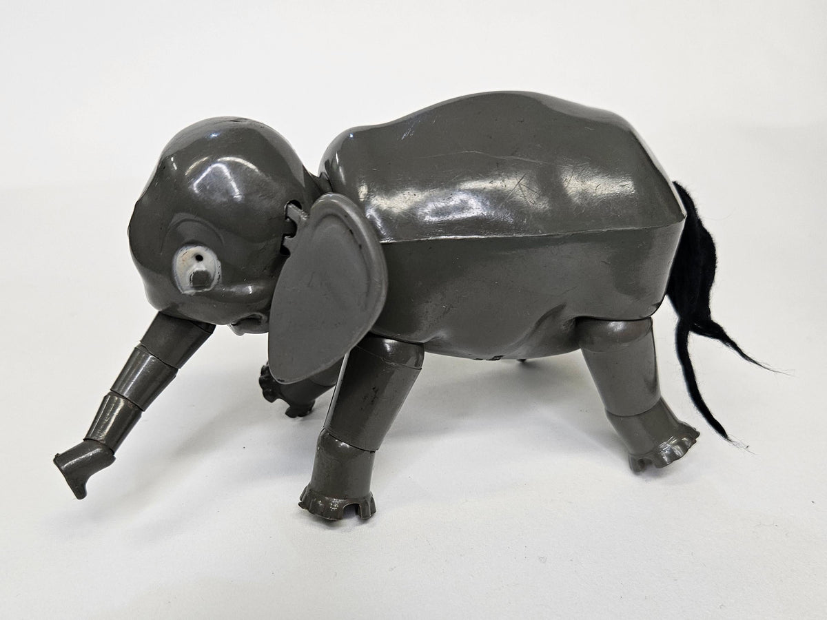 Revell Toys - Wild Zoo Animals -Articulated Elephant with Yarn Tail - Hard Plastic Elephant-  Circus Elephant Which Moves.
