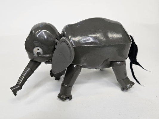 Revell Toys - Wild Zoo Animals -Articulated Elephant with Yarn Tail - Hard Plastic Elephant-  Circus Elephant Which Moves.