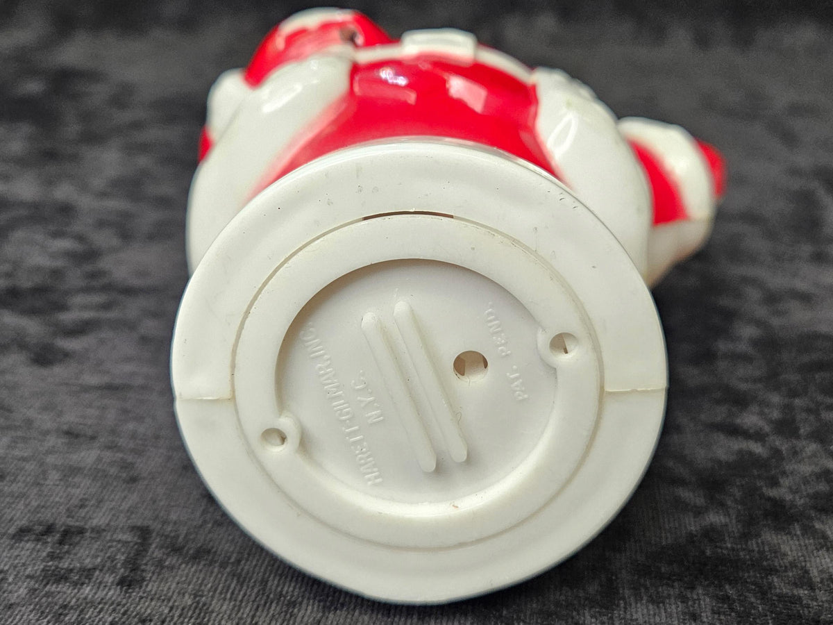 Harret Gilmar Plastic King Santa Coin Bank - Children's Christmas Decoration in 1950s - 7.5" Tall - RARE Came as Bank Only