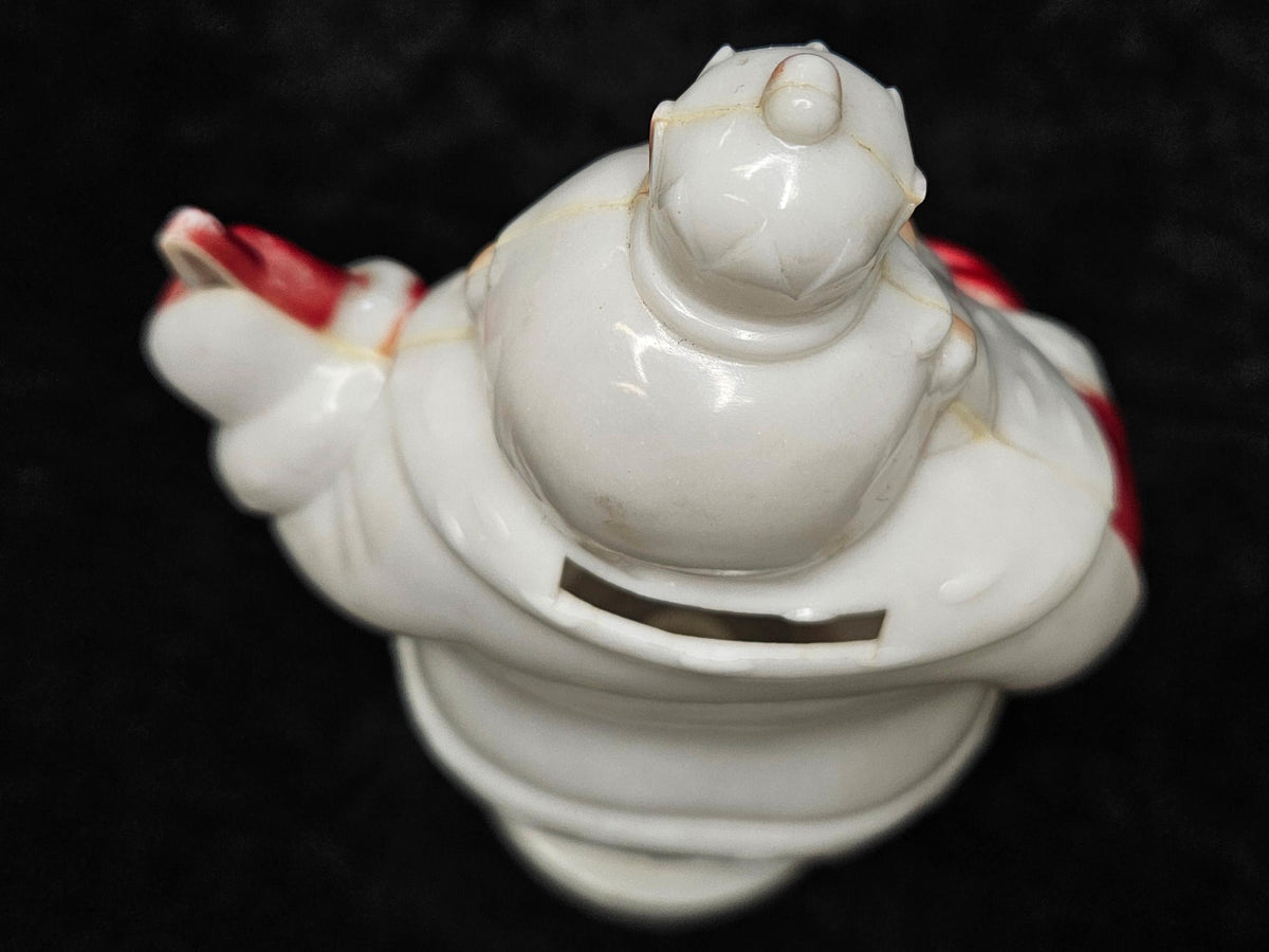 Harret Gilmar Plastic King Santa Coin Bank - Children's Christmas Decoration in 1950s - 7.5" Tall - RARE Came as Bank Only
